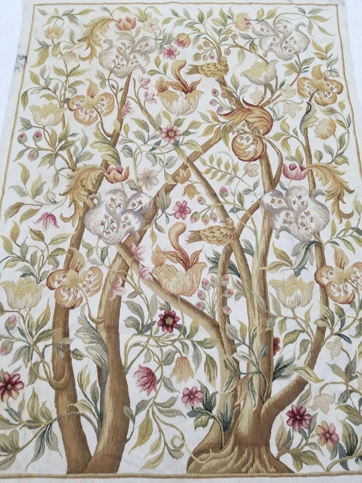 19thc. French Antique Louis XVI style Floral Aubusson Wall Hanging / Tapestry For Sale 8
