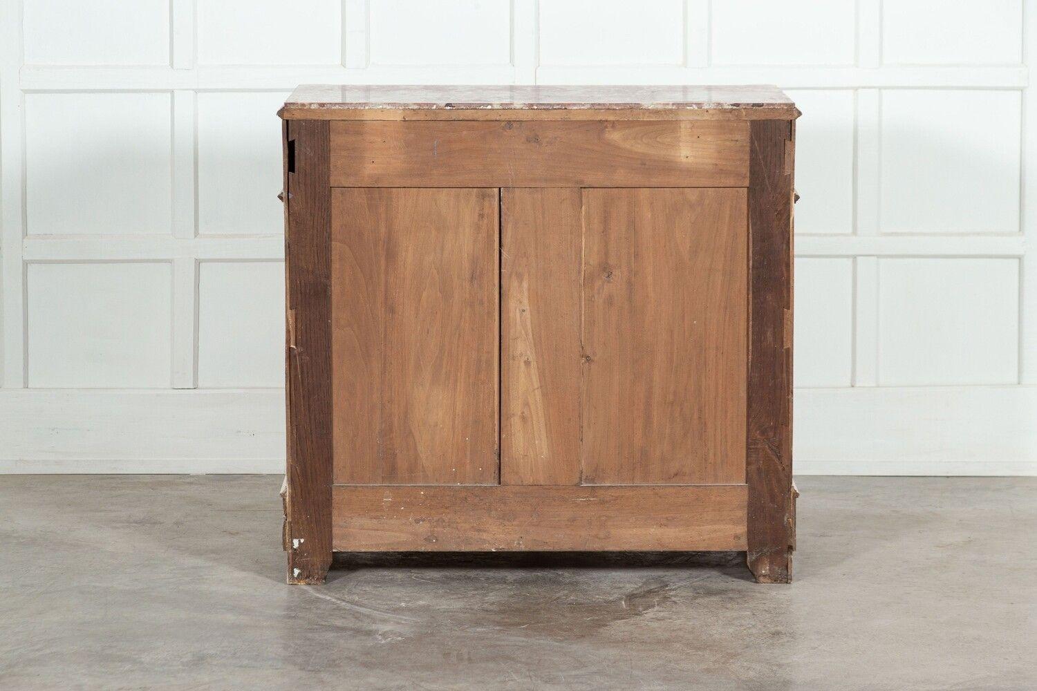 19thC French Bleached Fruitwood Marble Commode For Sale 13