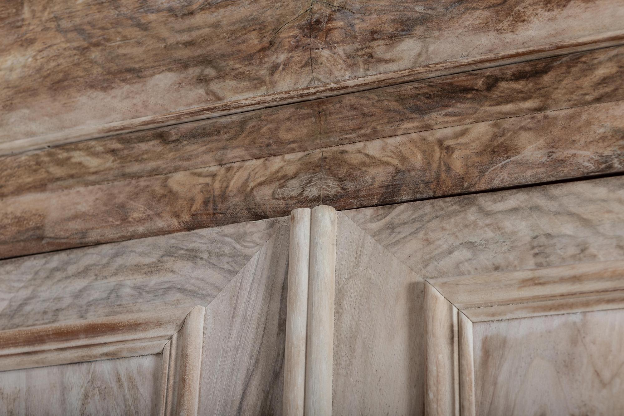 19thC French Bleached Walnut Veneer Armoire 3