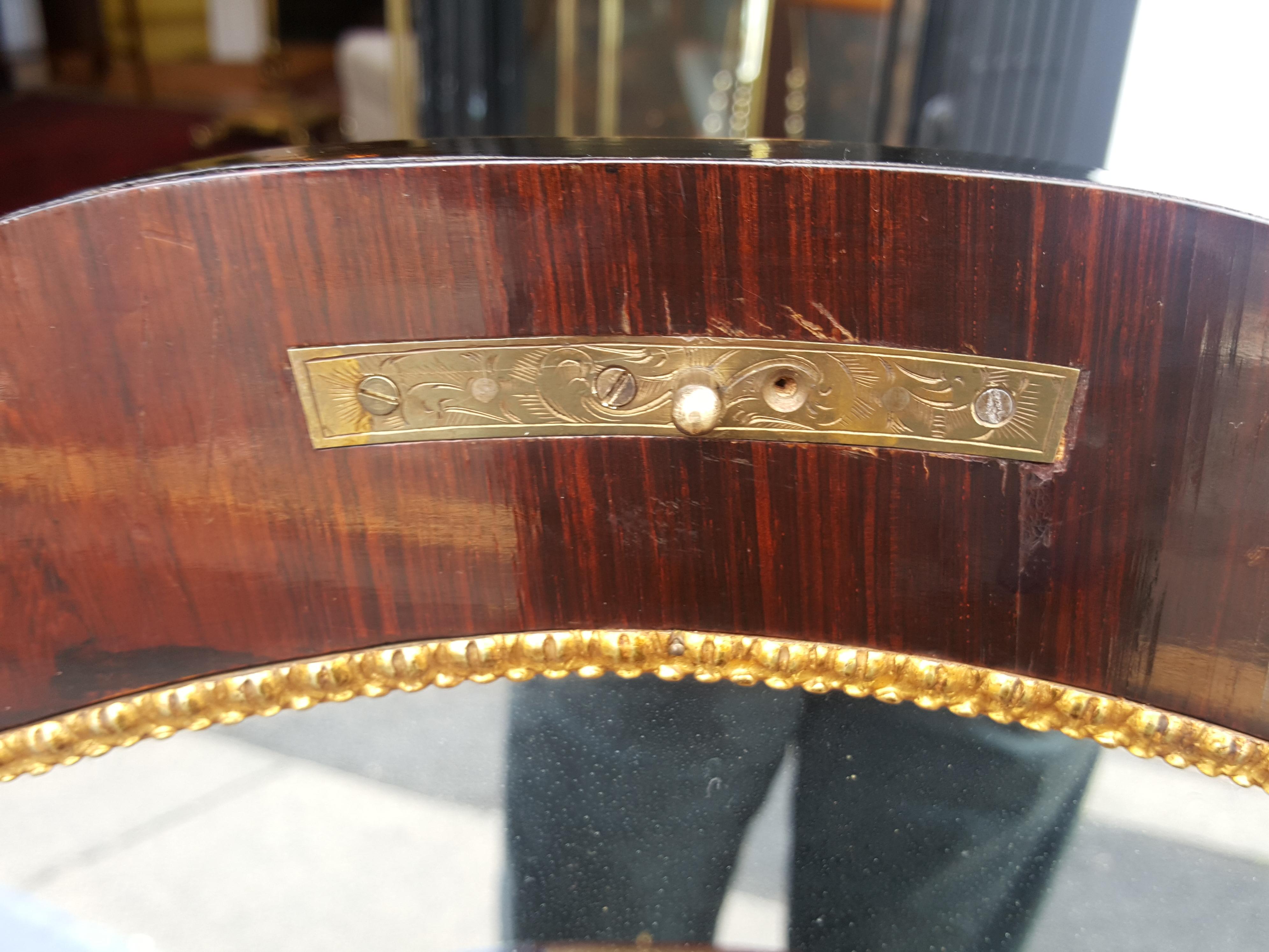 Ebony 19th Century French Burr Yew and Ebonised Vanity Table For Sale