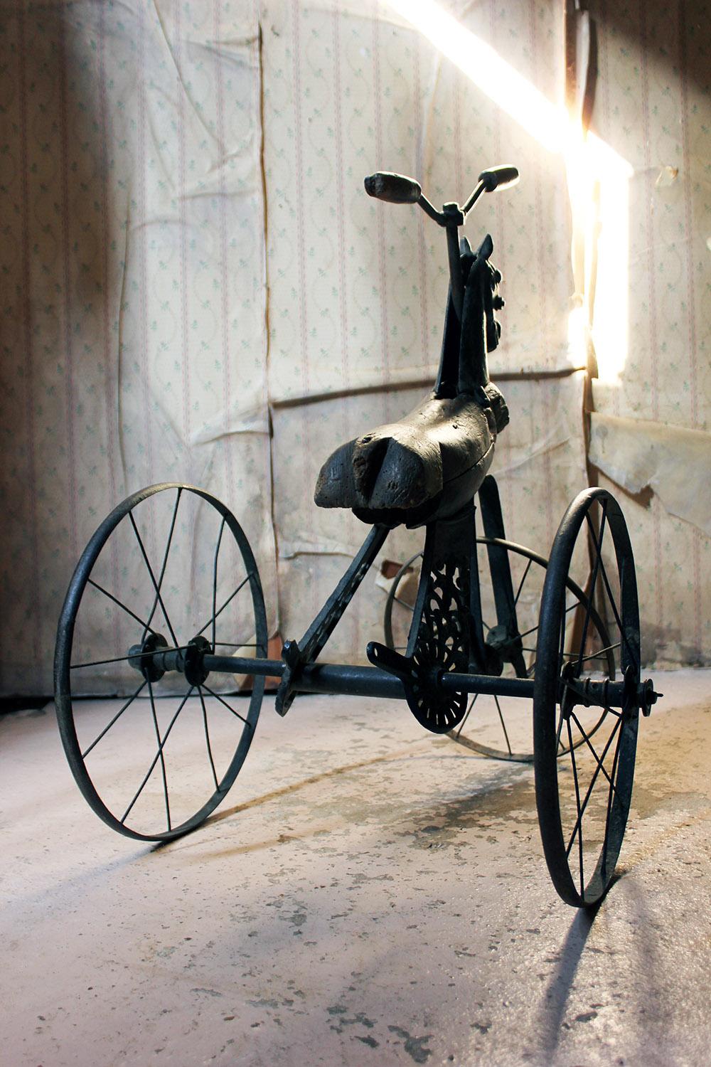 19th Century French Childs Horse Velocipede Tricycle, circa 1870 9