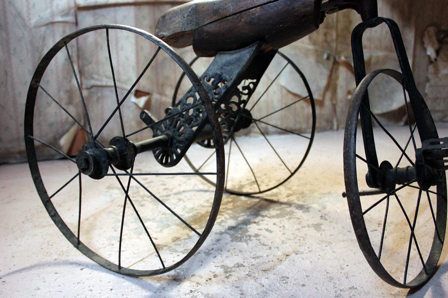 19th Century French Childs Horse Velocipede Tricycle, circa 1870 1