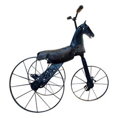 19th Century French Childs Horse Velocipede Tricycle, circa 1870
