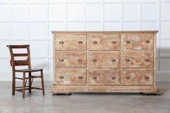 19thC French Dry Scraped Bank of Pine Drawers