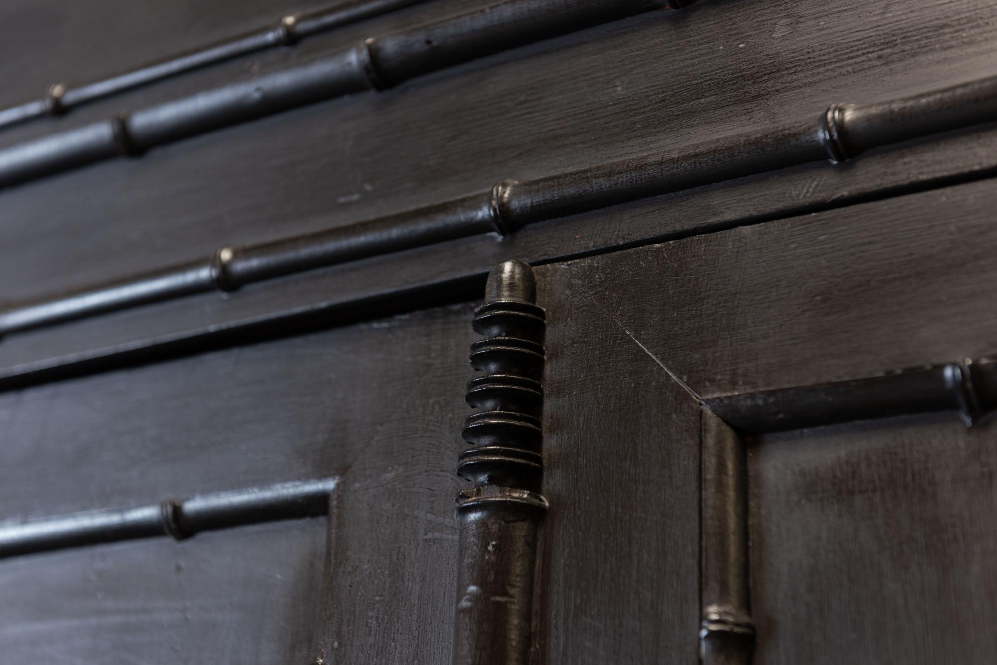 19th Century French Ebonized Faux Bamboo Armoire /Wardrobe 1