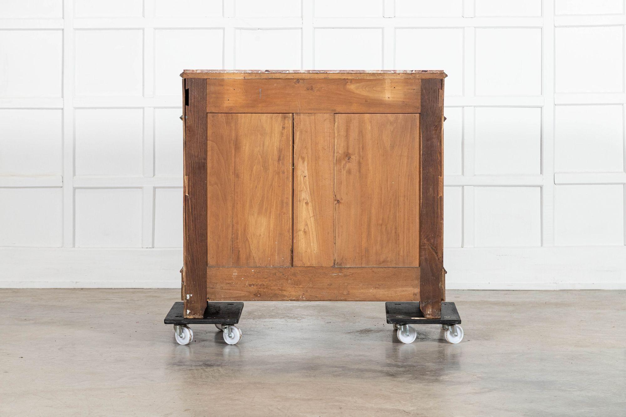 19thC French Ebonised Fruitwood Marble Commode For Sale 13