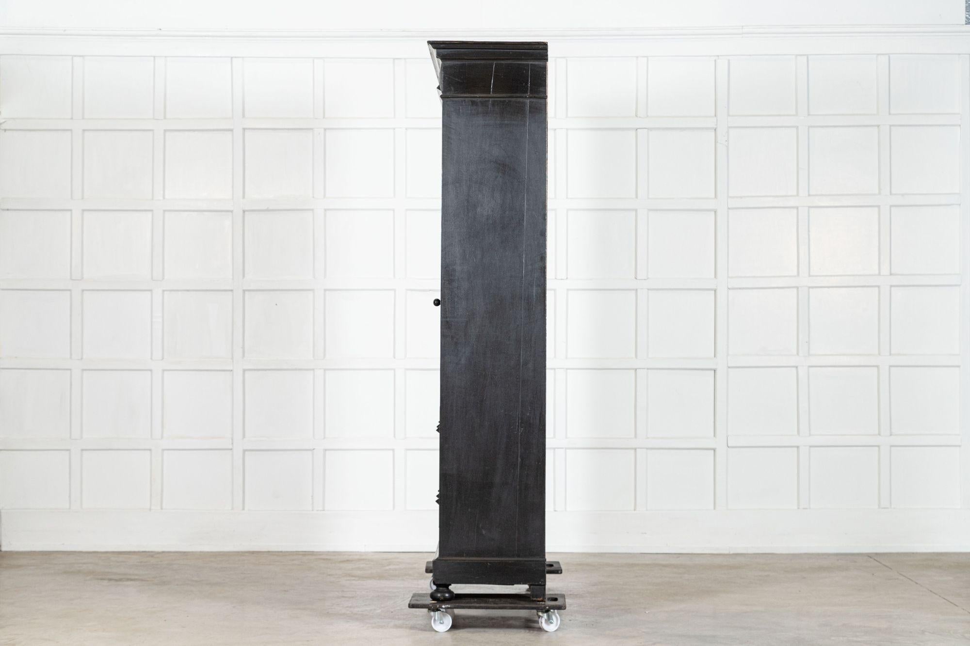 Libreria Vitrine francese ebanizzata smaltata del XIX secolo in vendita 3