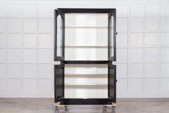 19thC French Ebonised Glazed Cabinet