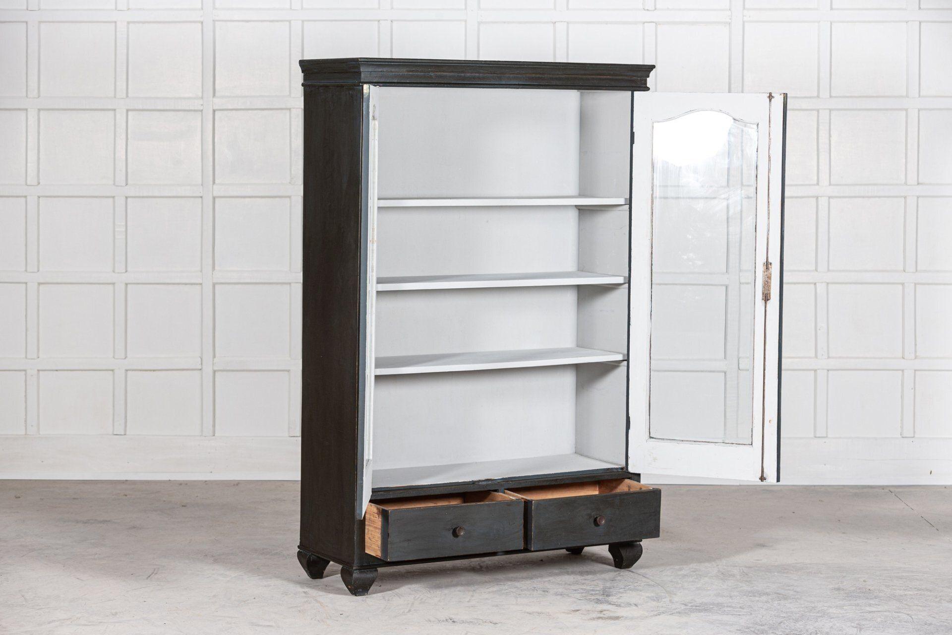 Ébénisé Vitrine française ébonisée et vitrée du 19ème siècle