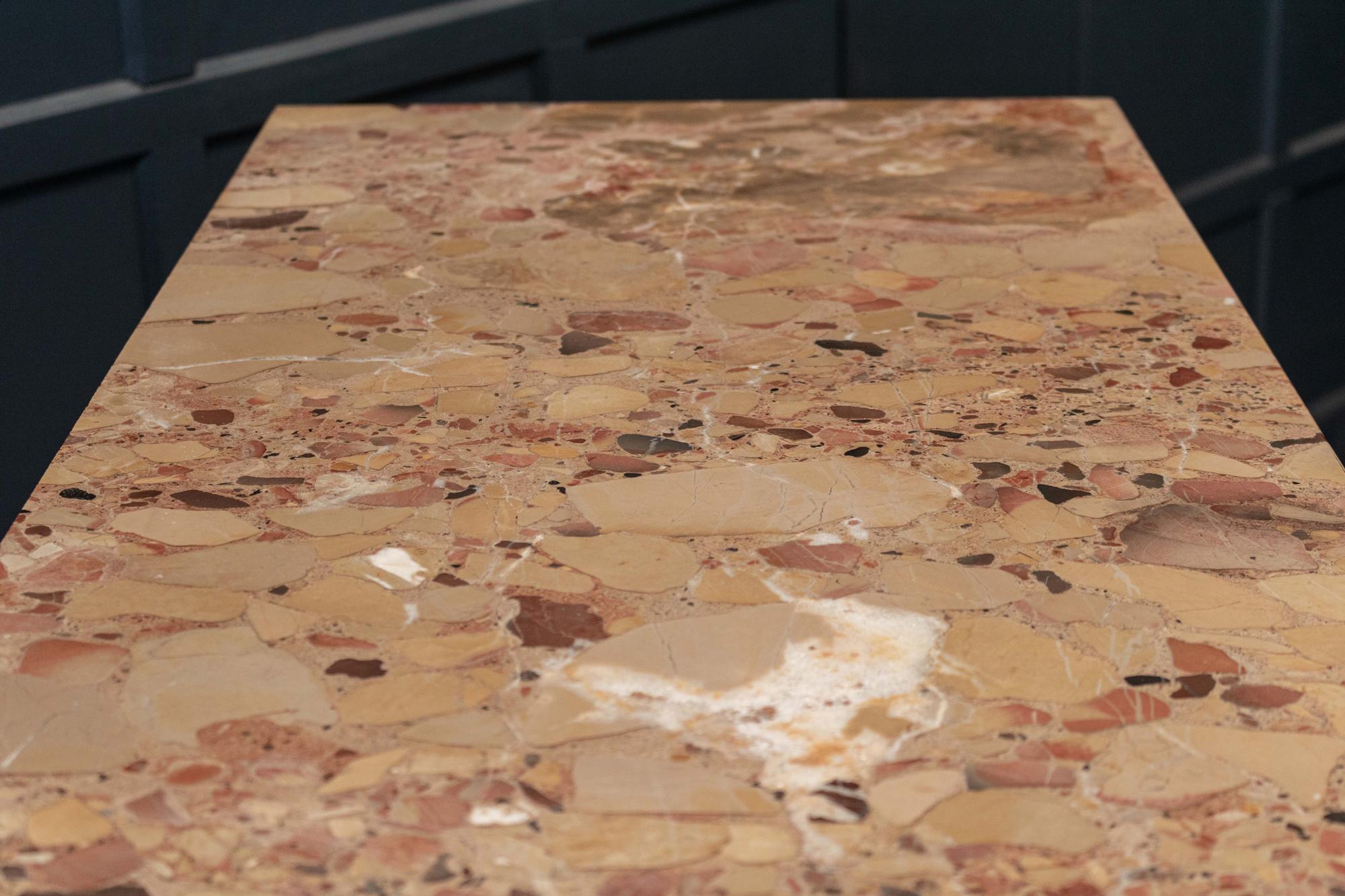 Legno Commode francese del XIX secolo in marmo ed ebanizzato in vendita