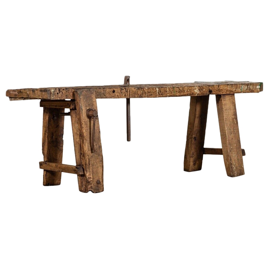 Console en orme français du 19ème siècle