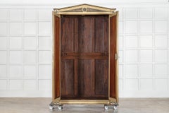 19thC French Empire Painted Oak Armoire