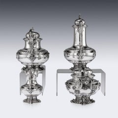 19th Century French Empire Solid Silver Tea Service, Alphonse Debain, circa 1890