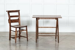 19thC French Faux Bamboo Pine Vendange Table