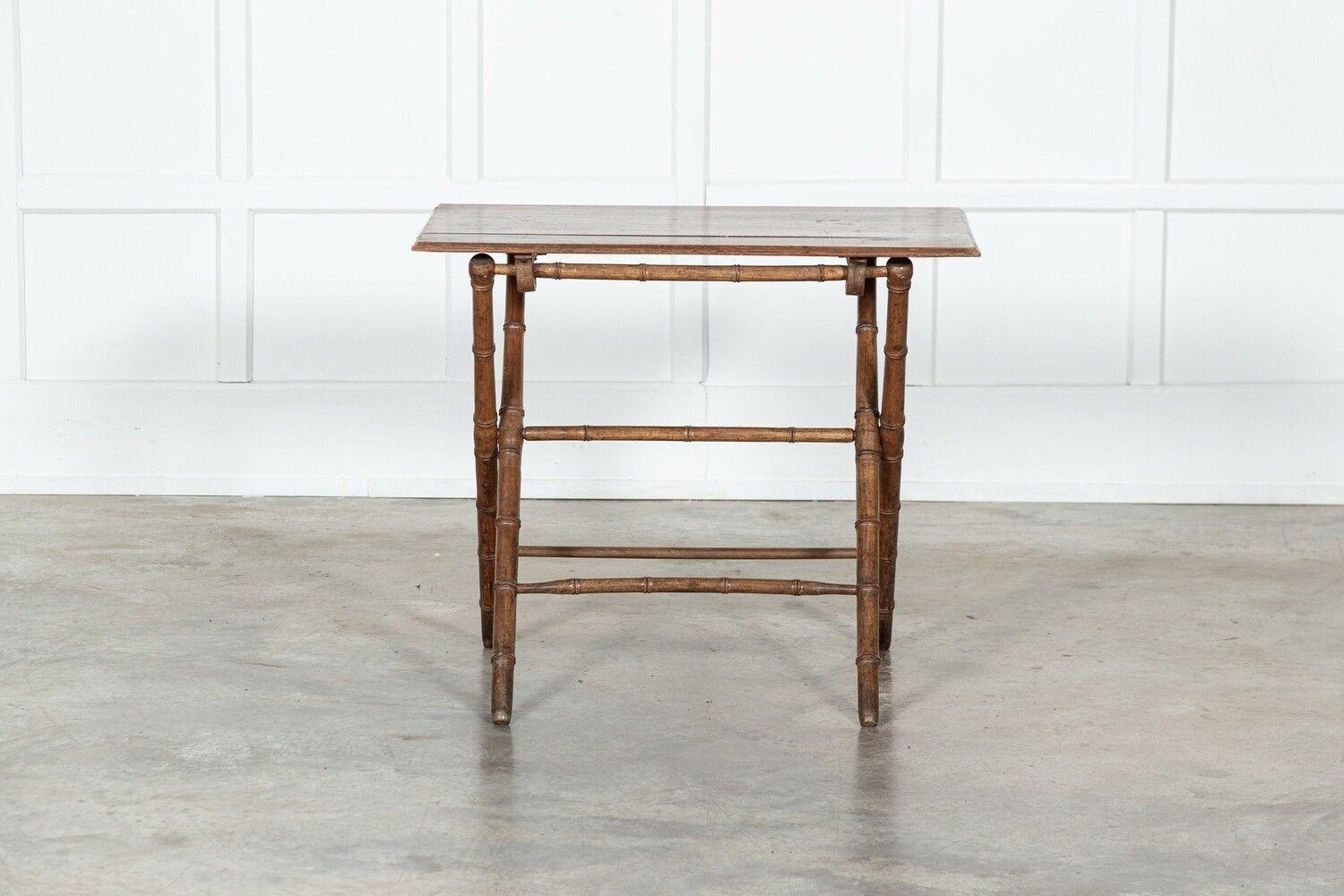 19thC French Faux Bamboo Pine Vendange Table For Sale 2