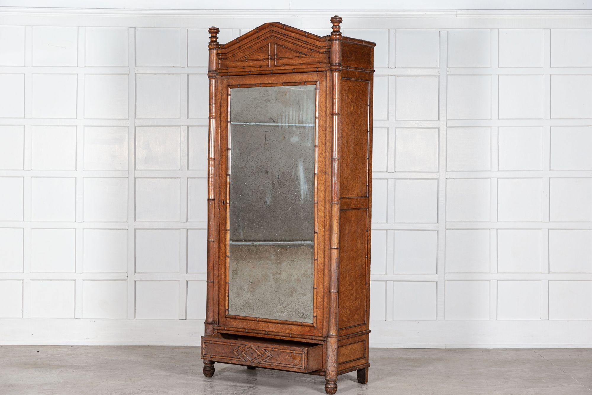 circa 1870
19thC French Faux Bamboo Walnut Mirrored Armoire
We can also customise existing pieces to suit your scheme/requirements. We have our own workshop, restorers and finishers. From adapting to finishing pieces including, stripping,