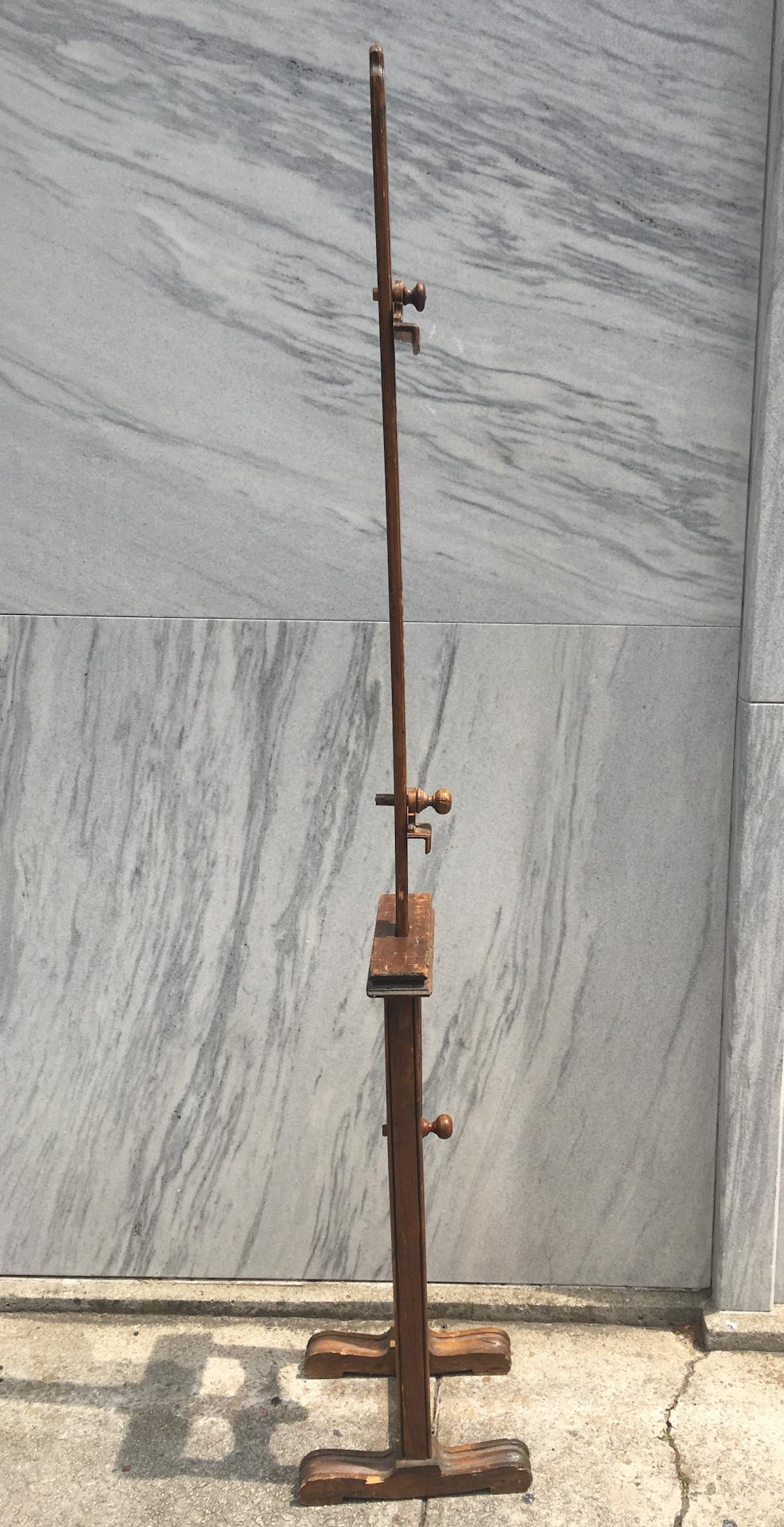 19thc. French Fruitwood Adjustable Artist's Easel with Carved Feet 5