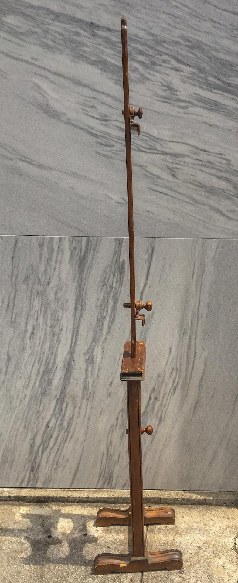 19thc. French Fruitwood Adjustable Artist's Easel with Carved Feet 4
