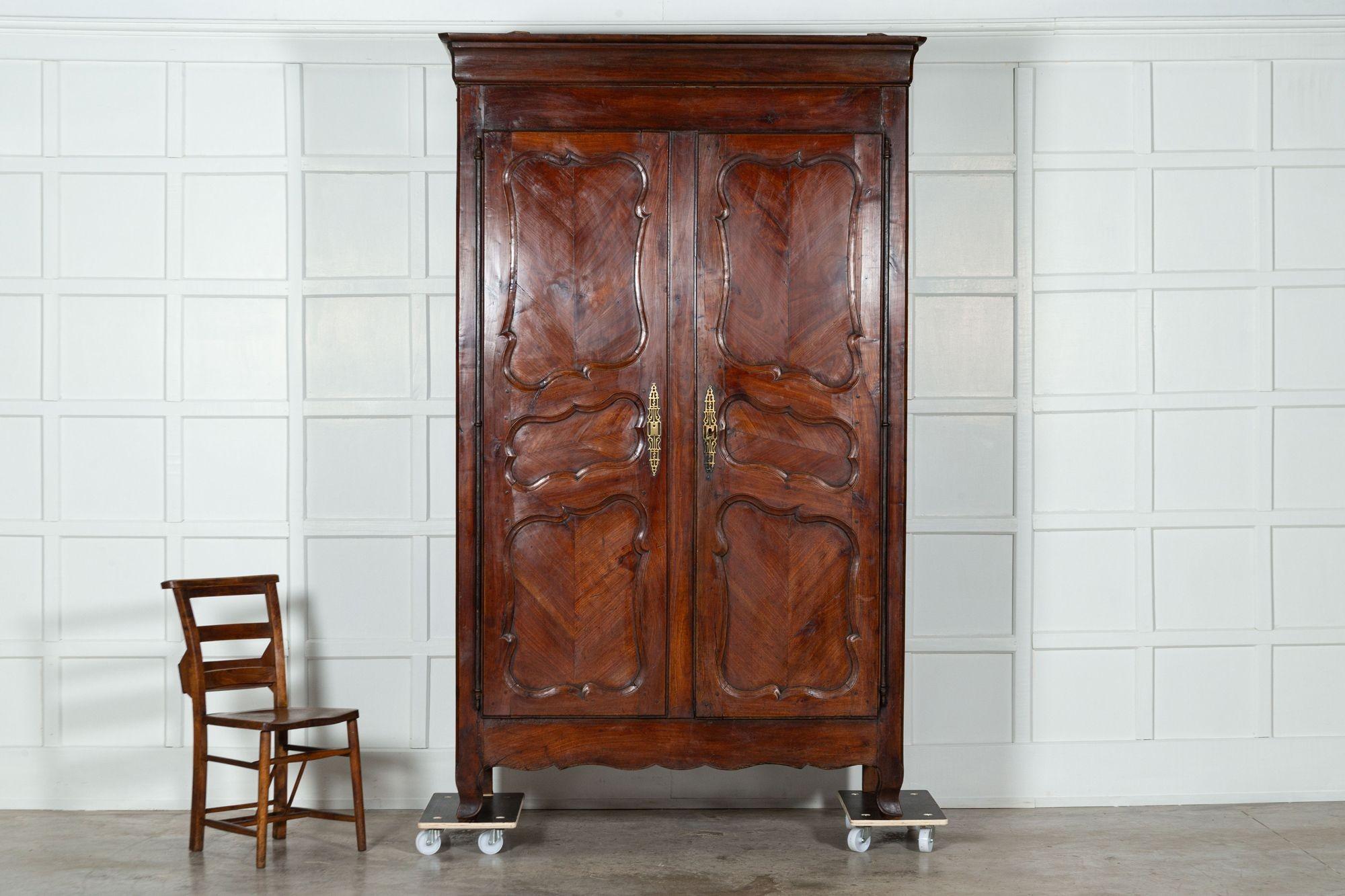 19th Century 19thC French Fruitwood Armoire For Sale