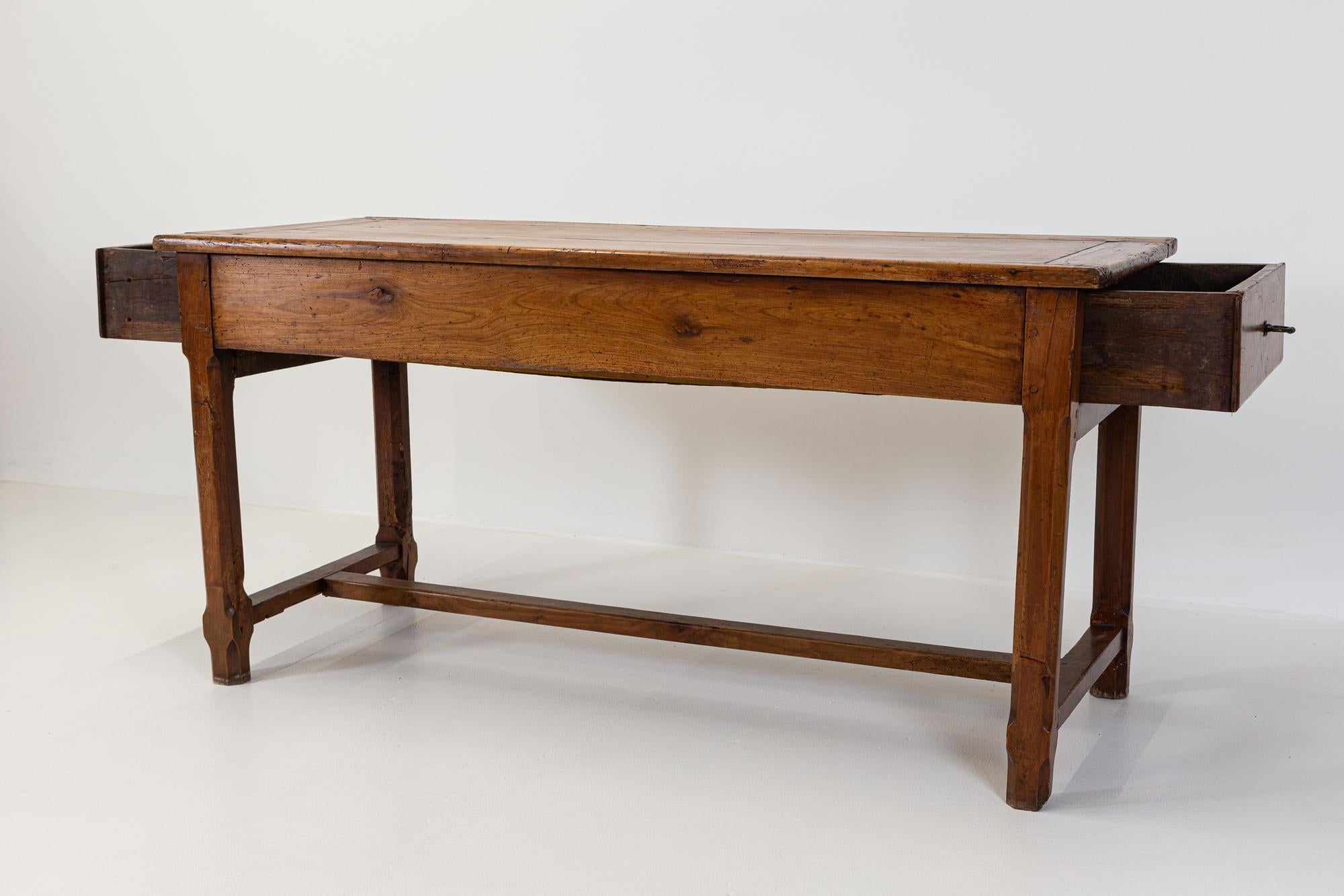 Early 19th Century 19thC French Fruitwood Farmhouse Table