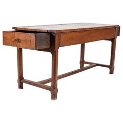 table de ferme française du 19ème siècle en bois fruitier