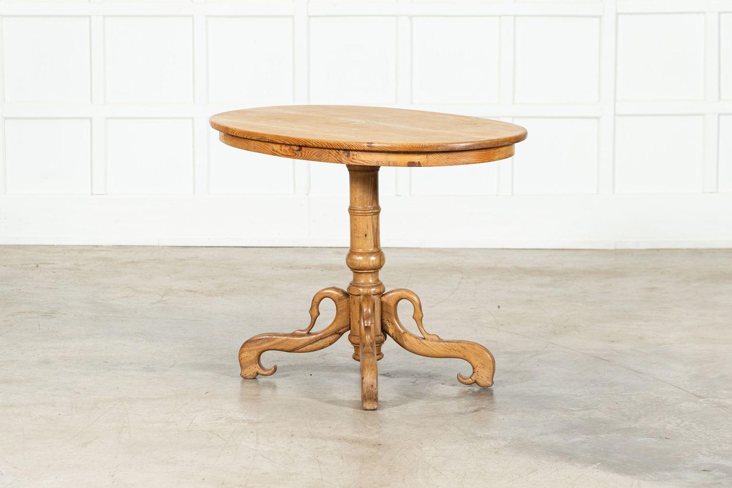 19thC French Fruitwood & Pine Oval Table For Sale 3