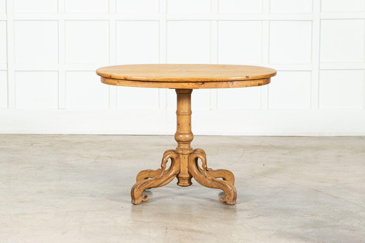 19thC French Fruitwood & Pine Oval Table For Sale 4