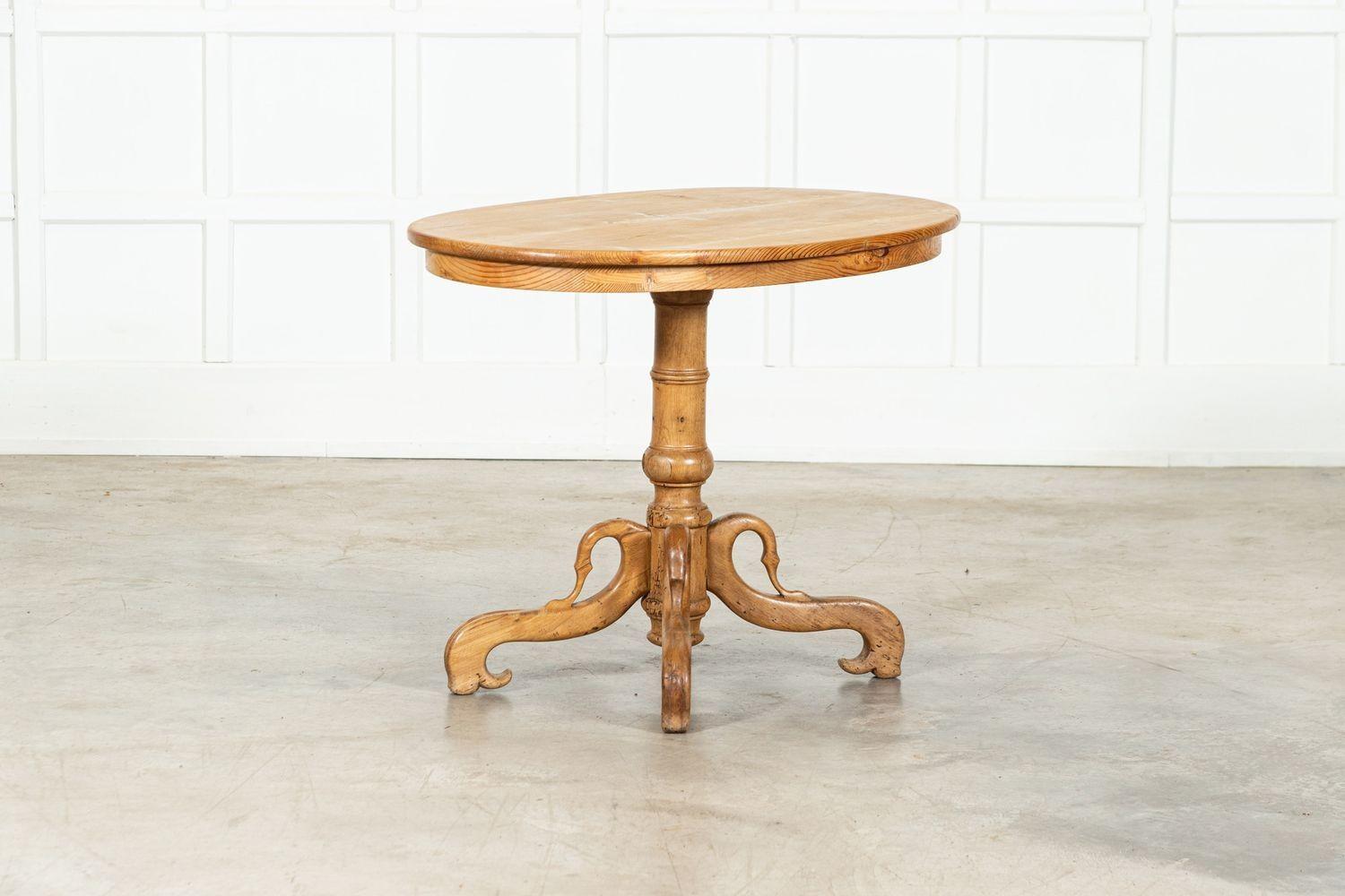 19thC French Fruitwood & Pine Oval Table For Sale 5