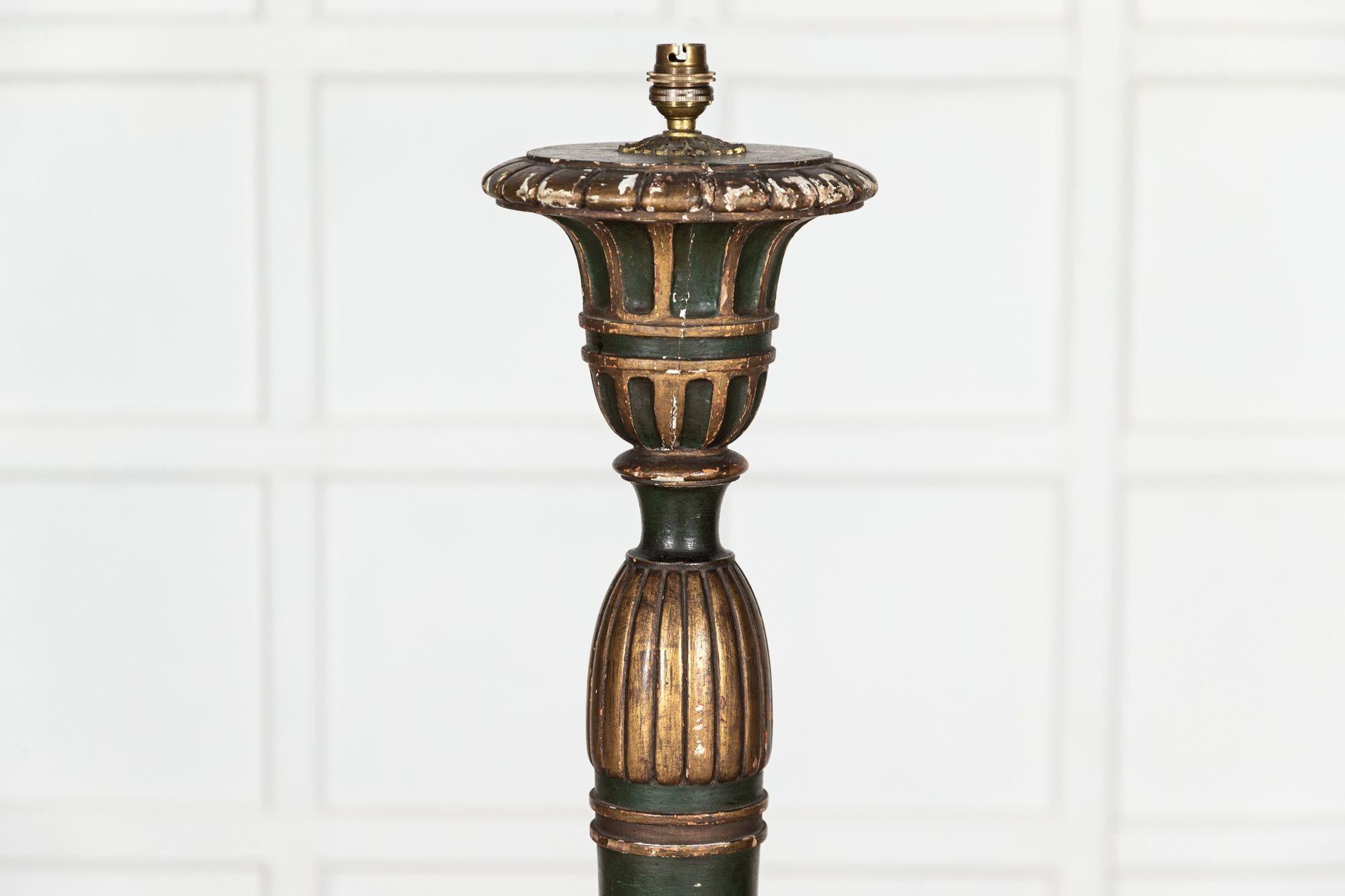 circa 1880
19th Century French gilt & green painted floor lamp
sku 1403
Measures: W42 x D42 x H148 cm.