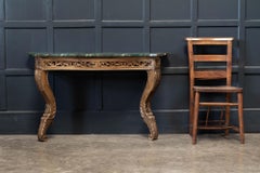 19thC French Giltwood Faux Marble Console Table