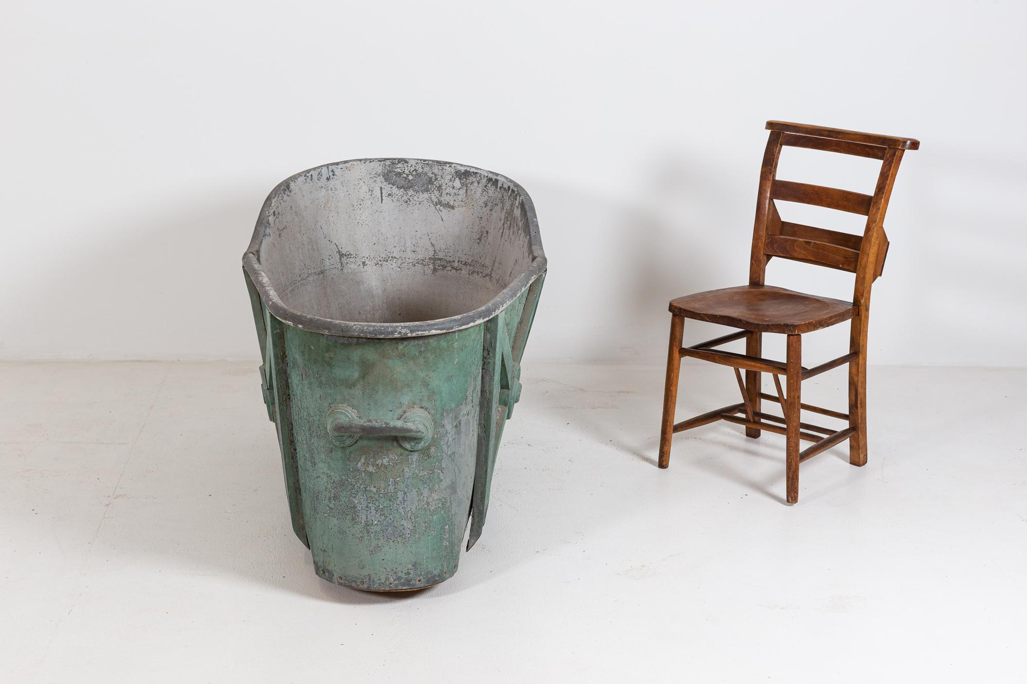 antique zinc bathtub