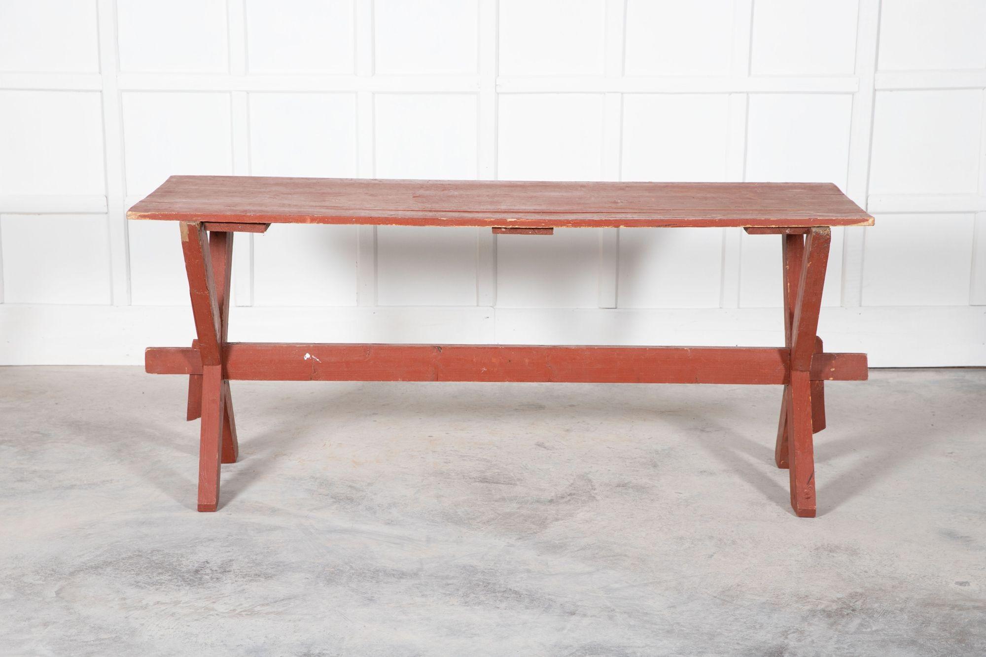 19thC French Gypsy Trestle Table For Sale 3