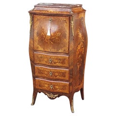 19thC French Kingwood and Marquetry Secrataire a Abattant