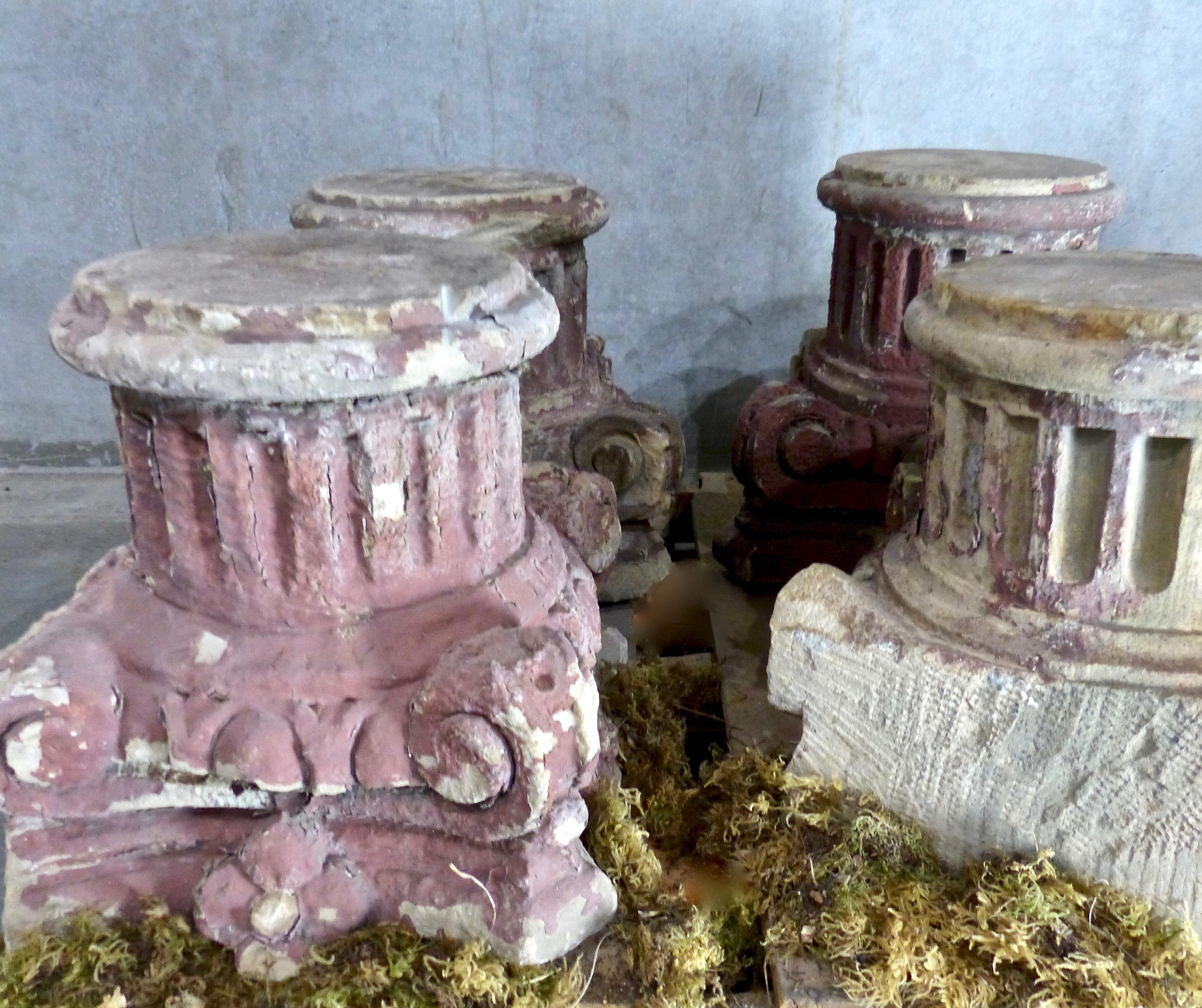 North American 19th Century French Limestone Architectural Capitals
