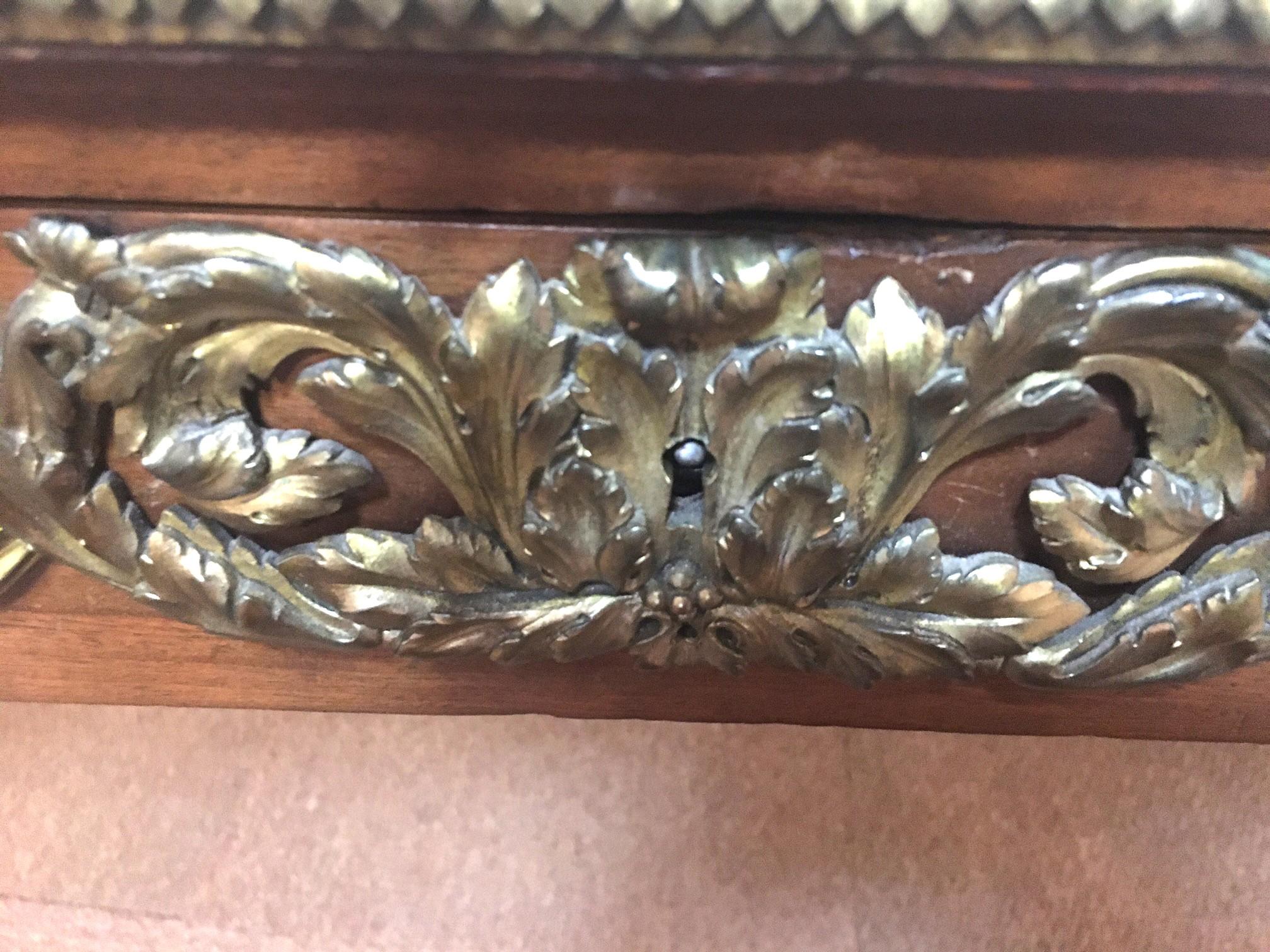19thc French Louis XVI Style Bureau Plat Desk with Ormolu in Diminutive Size For Sale 1