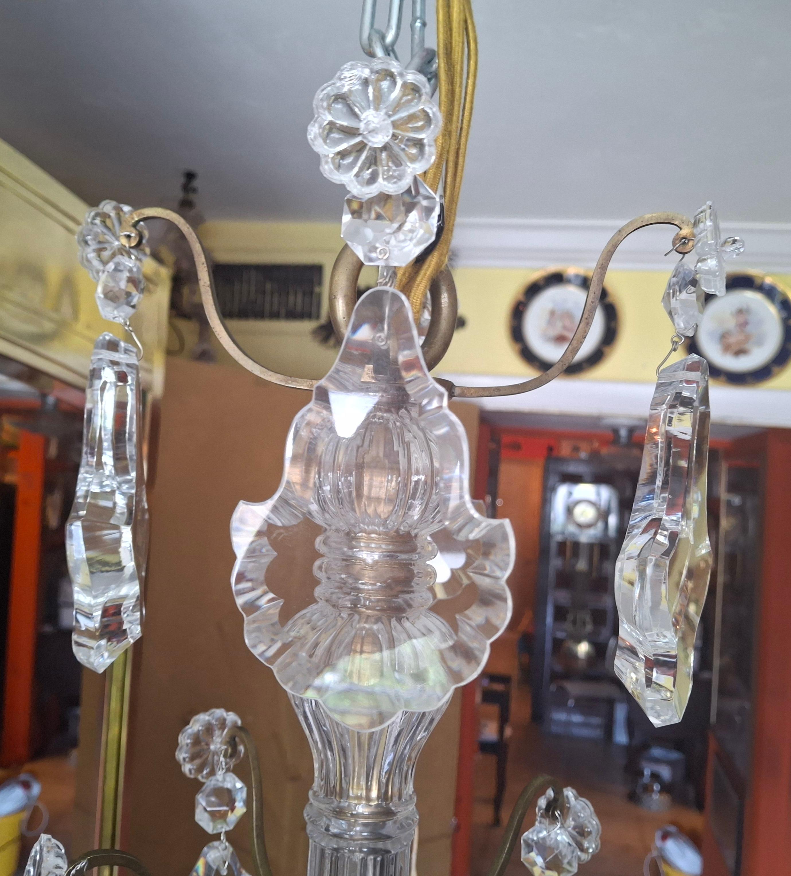 Lustre Louis XV Versailles en bronze et cristal épais, 19e siècle, attr. Baccarat en vente 13