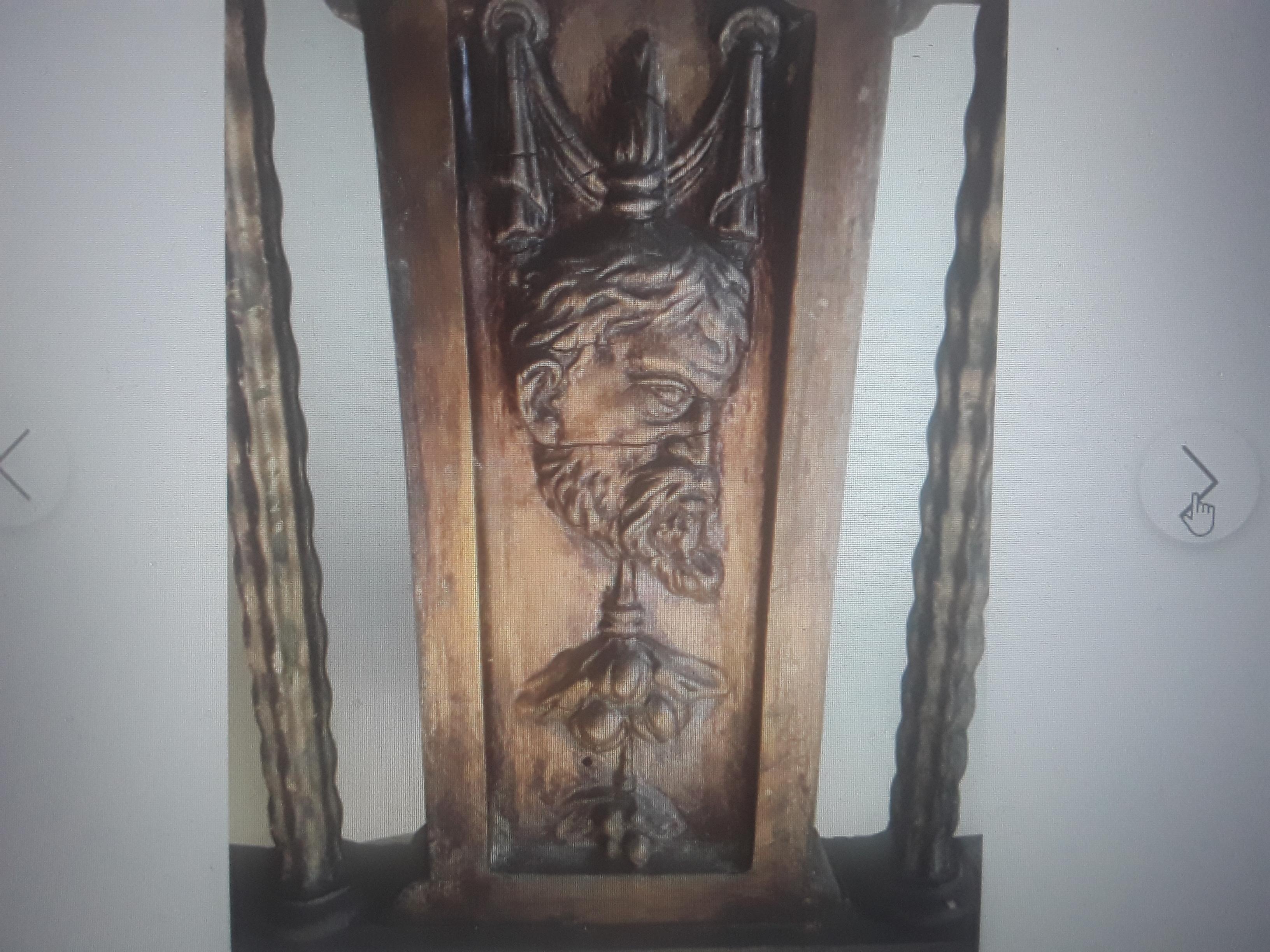 Chandelier / lampe de table Louis XVI en bois sculpté du 19e siècle en vente 6