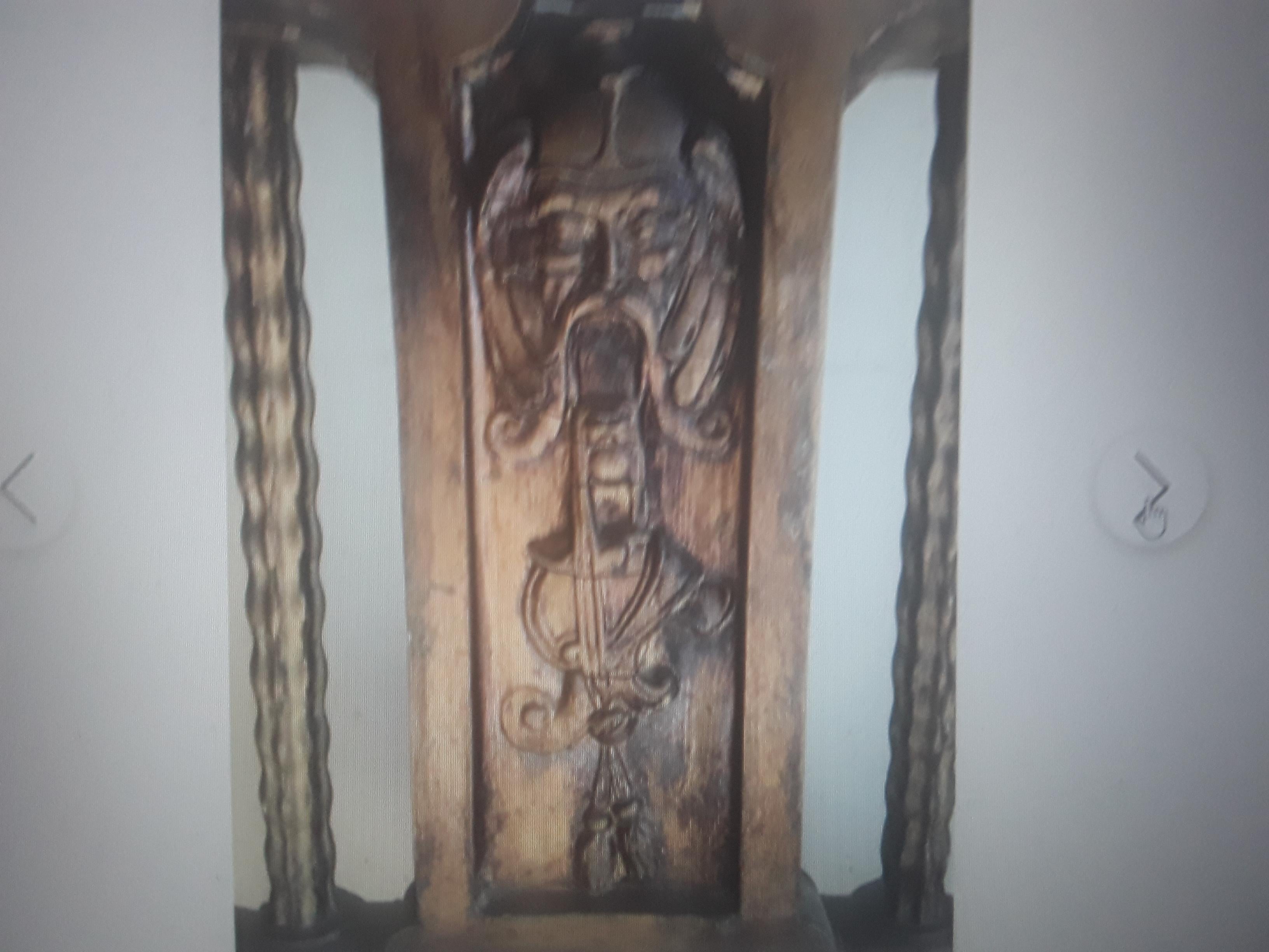 Chandelier / lampe de table Louis XVI en bois sculpté du 19e siècle en vente 1