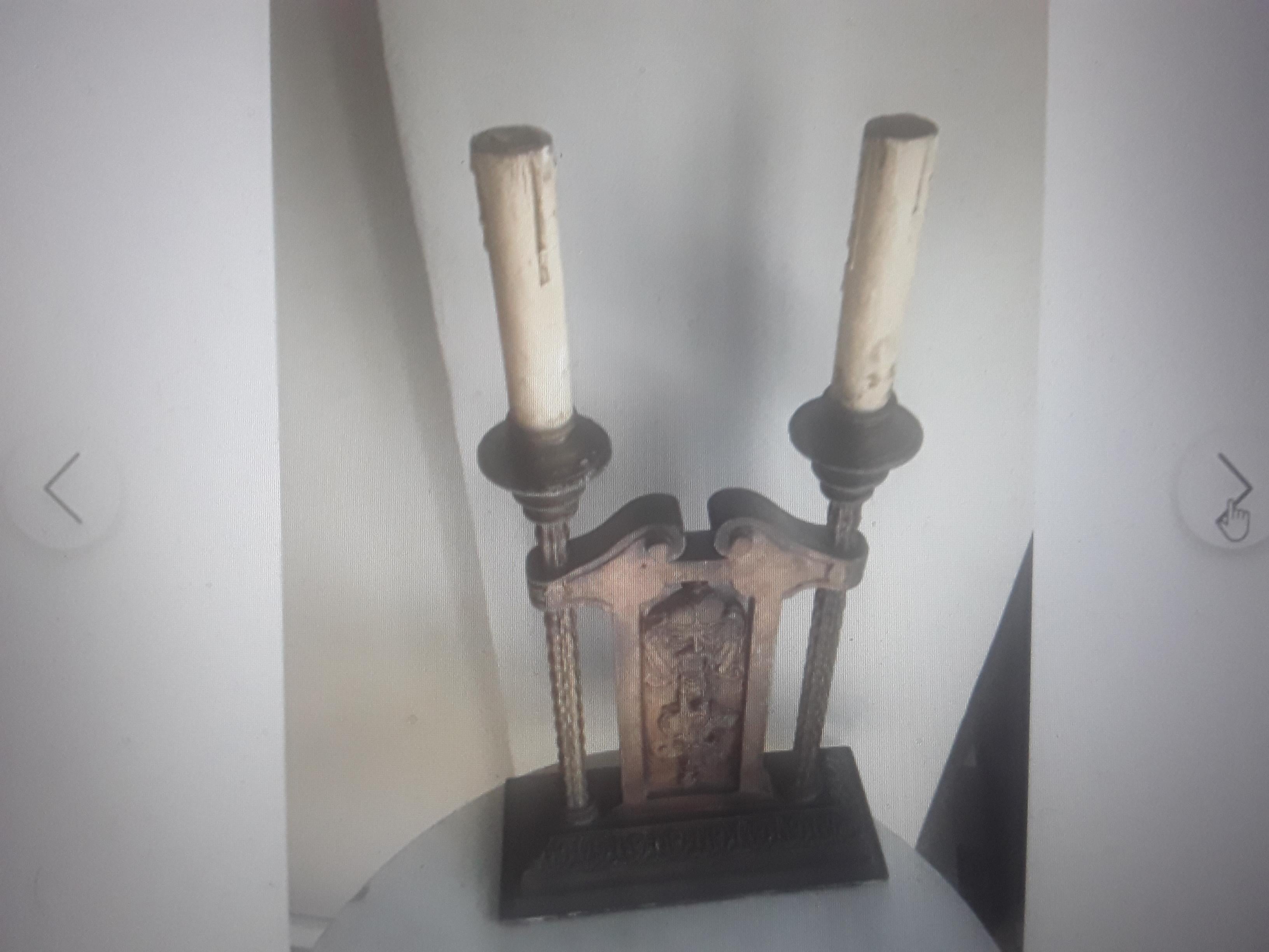 Chandelier / lampe de table Louis XVI en bois sculpté du 19e siècle en vente 2