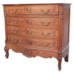 19thc French Louis XVI style Carved Chest of Drawers/ Dresser 