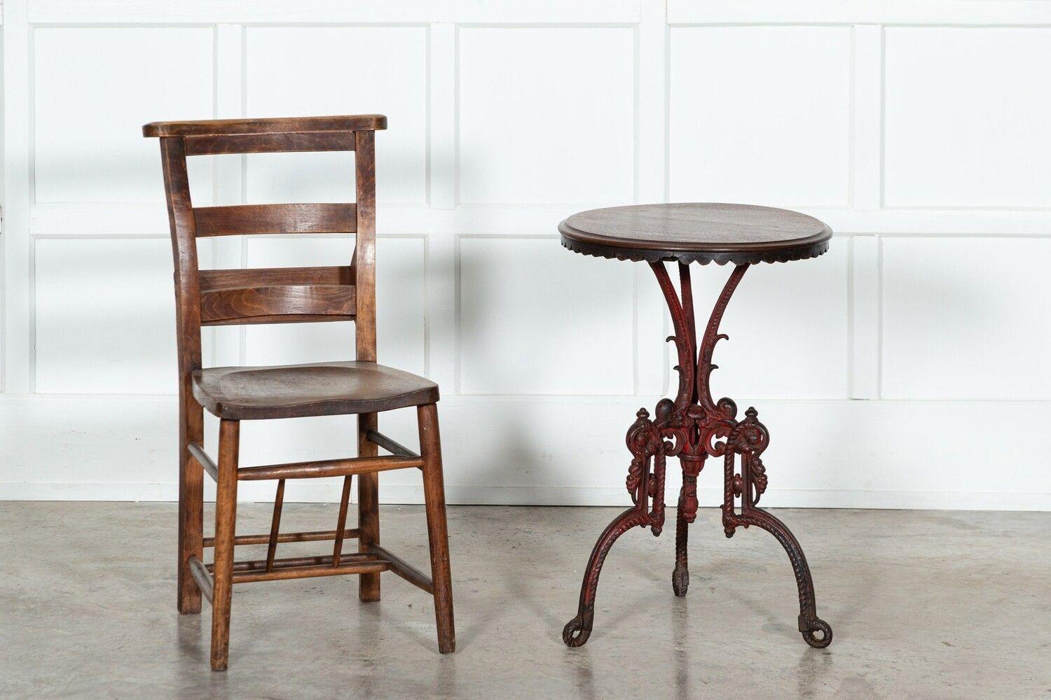 19th Century 19thC French Mahogany & Cast Iron Side Table For Sale