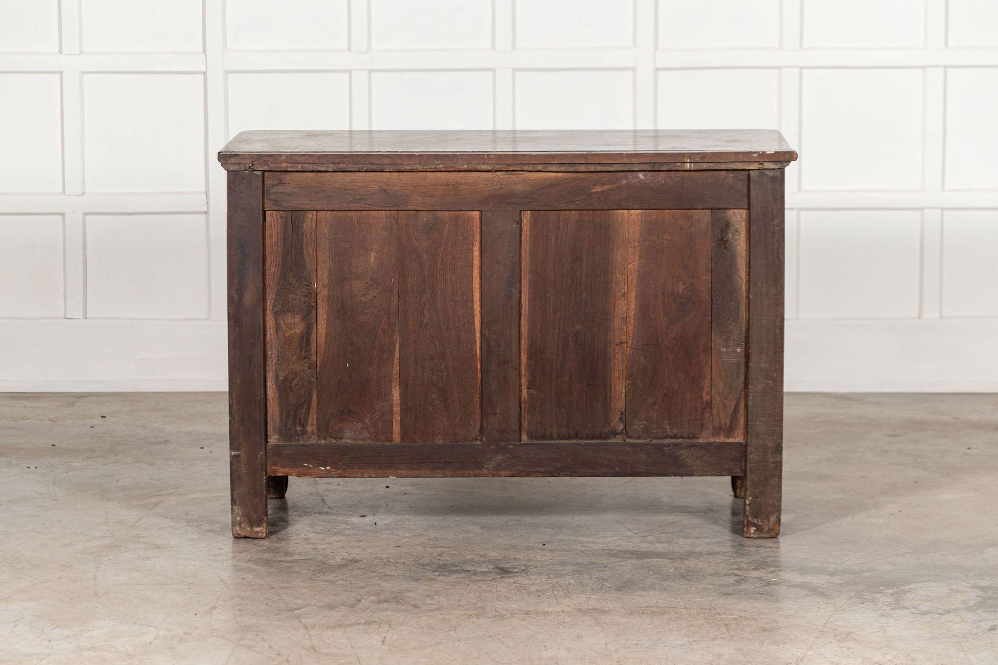 19th Century French Marble Empire Fruitwood Commode For Sale 9
