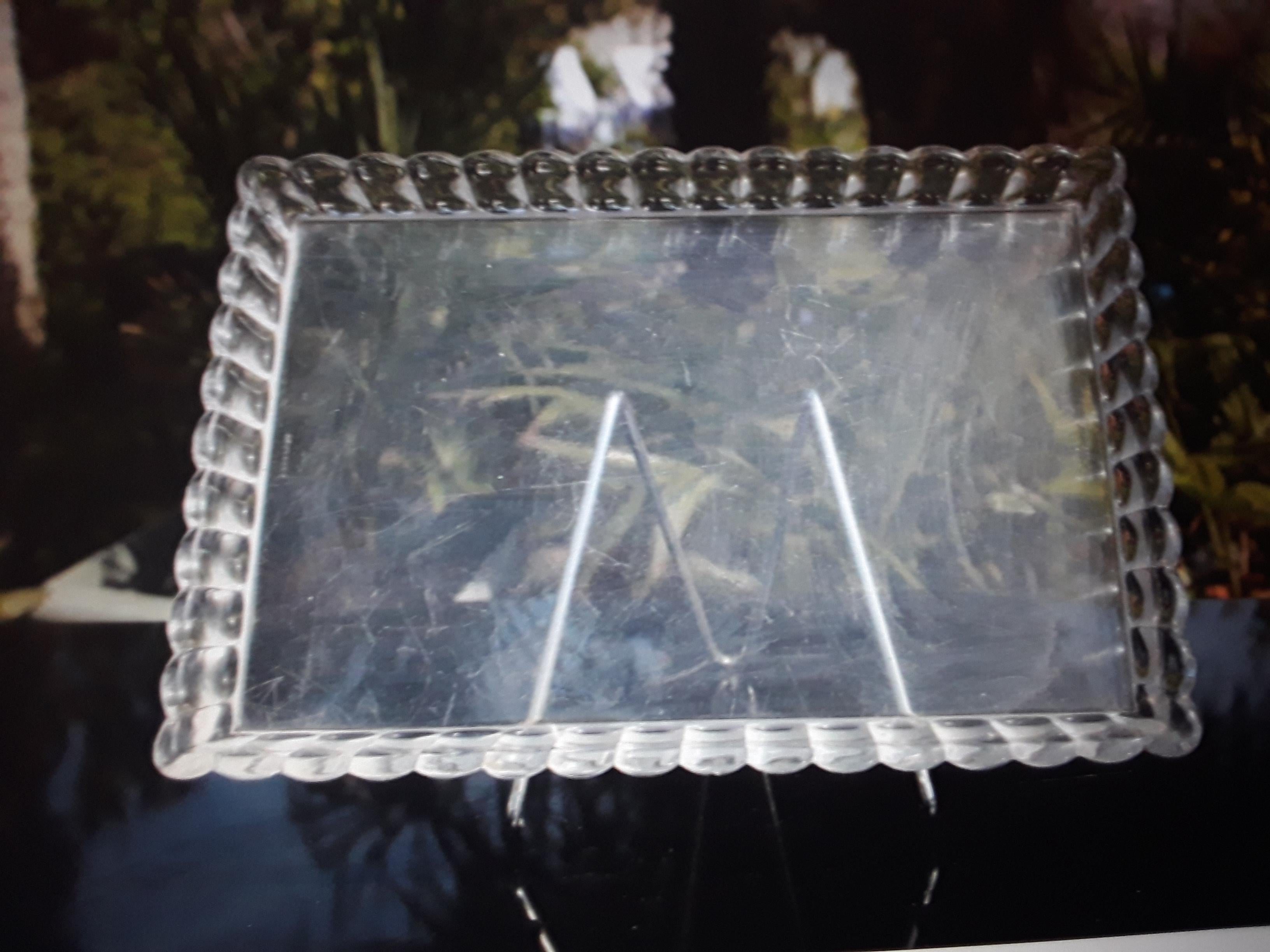 19thc French Signed Baccarat Crystal Presentation Serving Tray/ Platter. Rare piece by Baccarat.