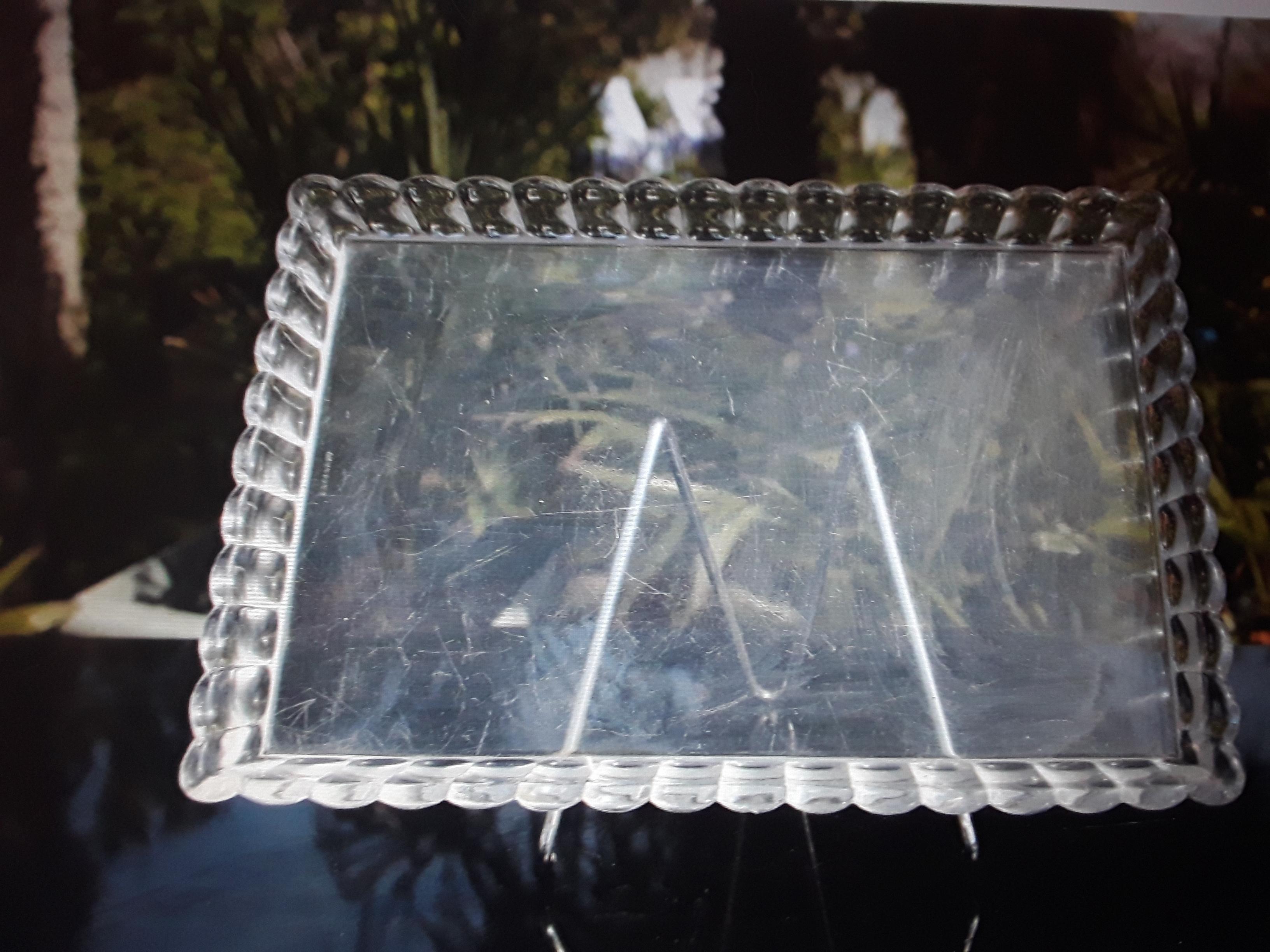 Late 19th Century 19thc French Napoleon III Crystal Presentation Tray Signed by Baccarat For Sale