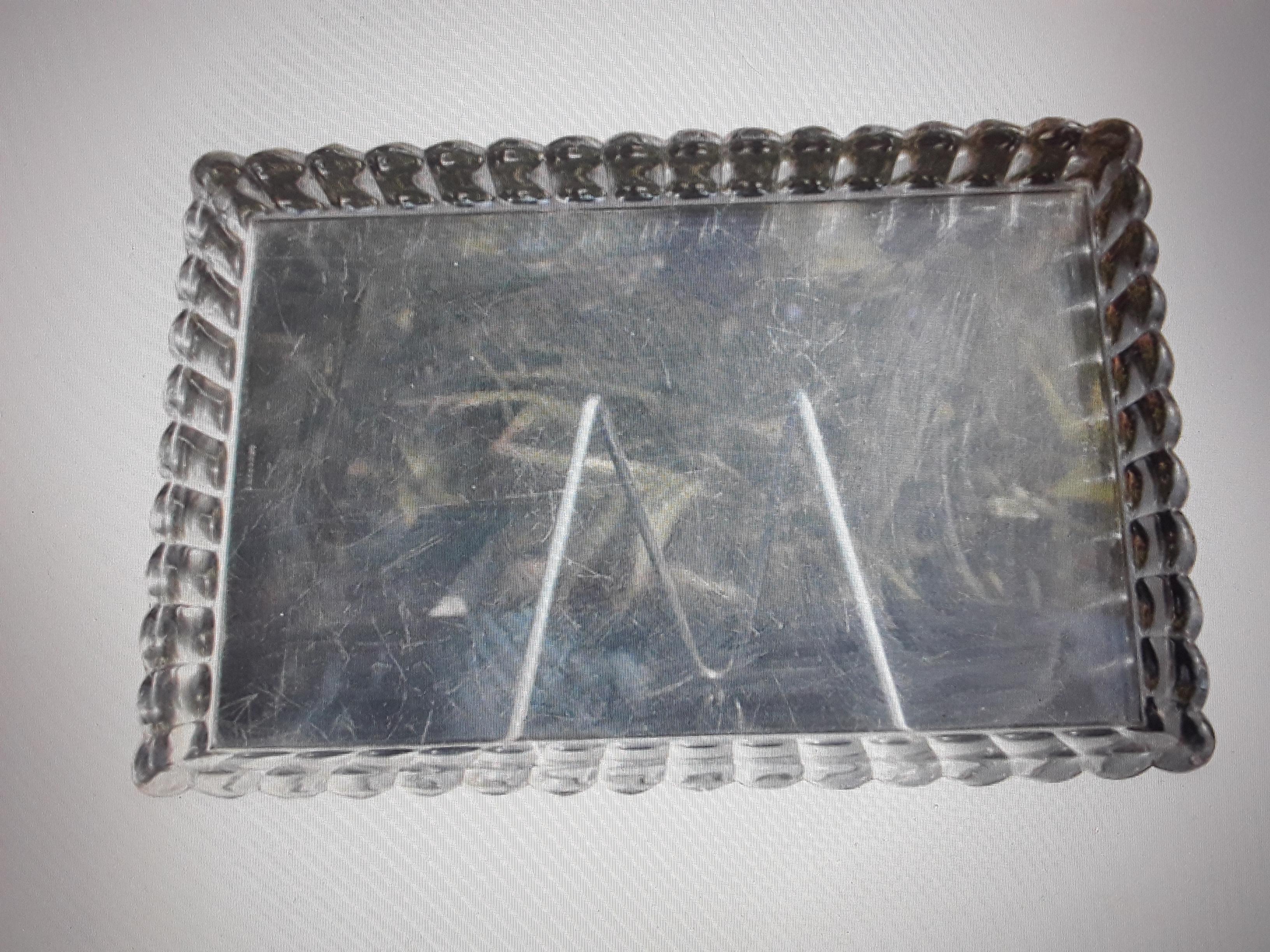 19thc French Napoleon III Crystal Presentation Tray Signed by Baccarat For Sale 2