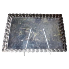 19thc French Napoleon III Crystal Presentation Tray Signed by Baccarat