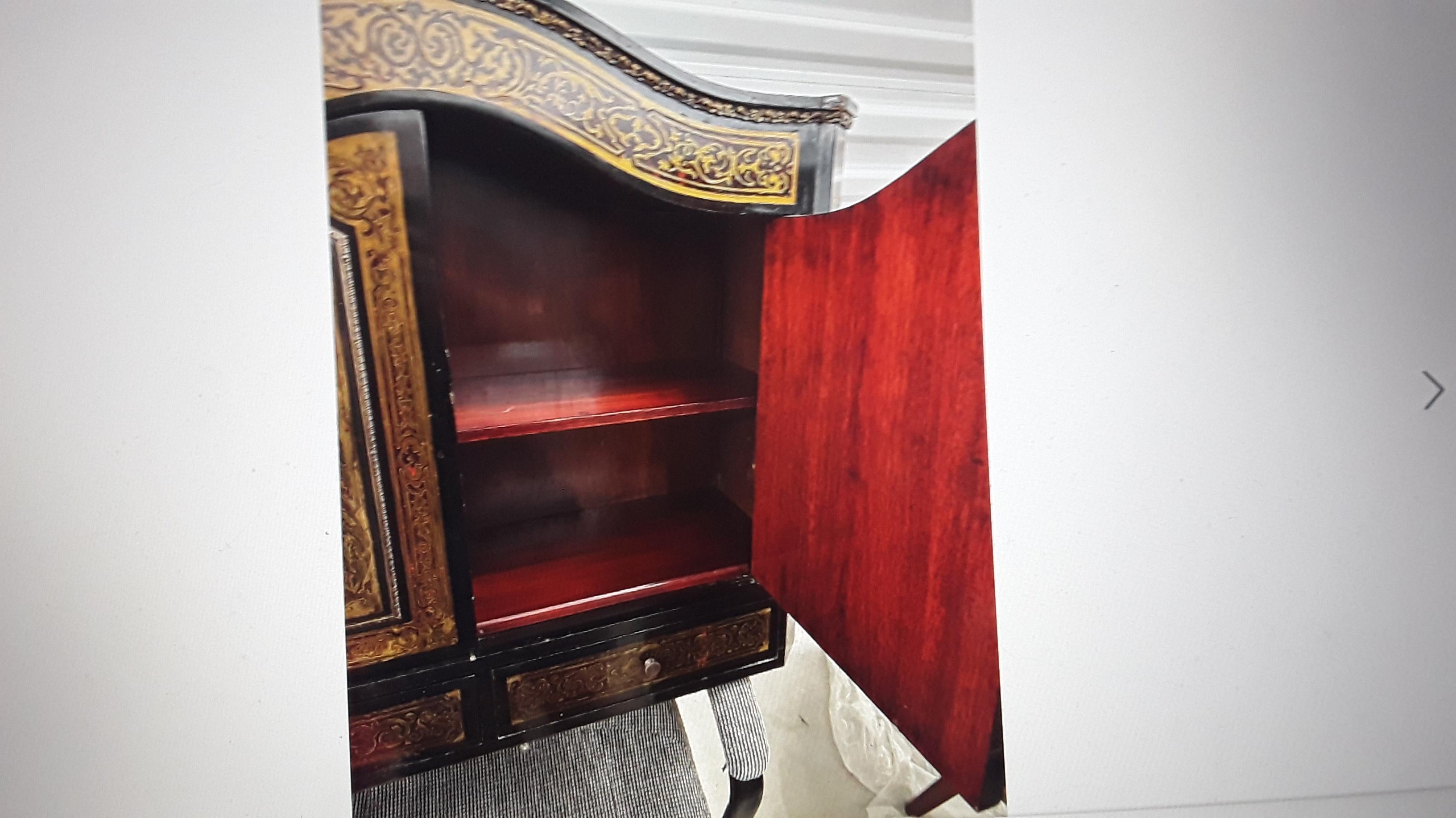 19. Jahrhundert Französisch Napoleon III. Intarsien A.C. Boulle Stil Top Portion „Bonheur Du Jour“ (Spätes 19. Jahrhundert) im Angebot