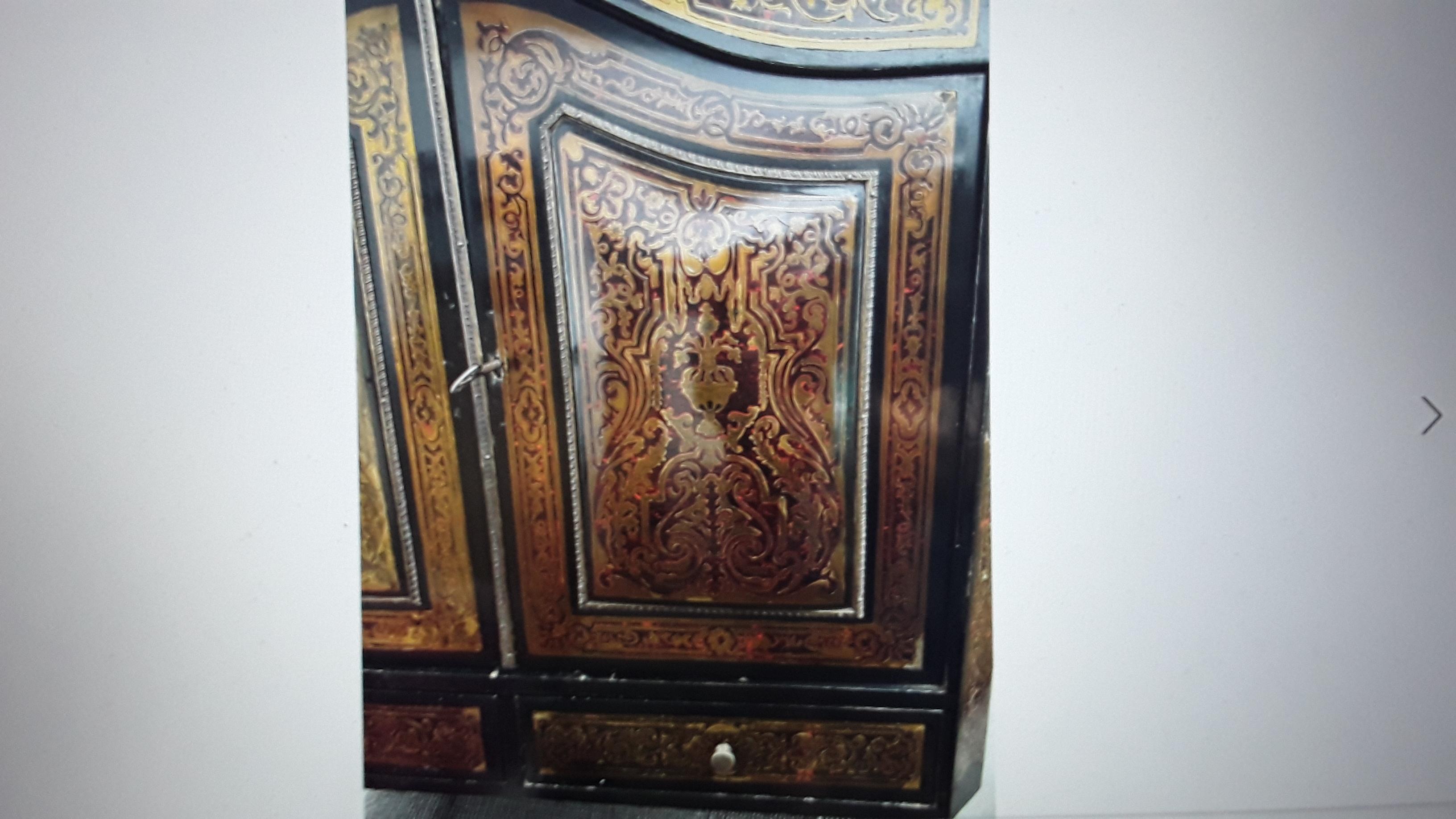19. Jahrhundert Französisch Napoleon III. Intarsien A.C. Boulle Stil Top Portion „Bonheur Du Jour“ im Angebot 1