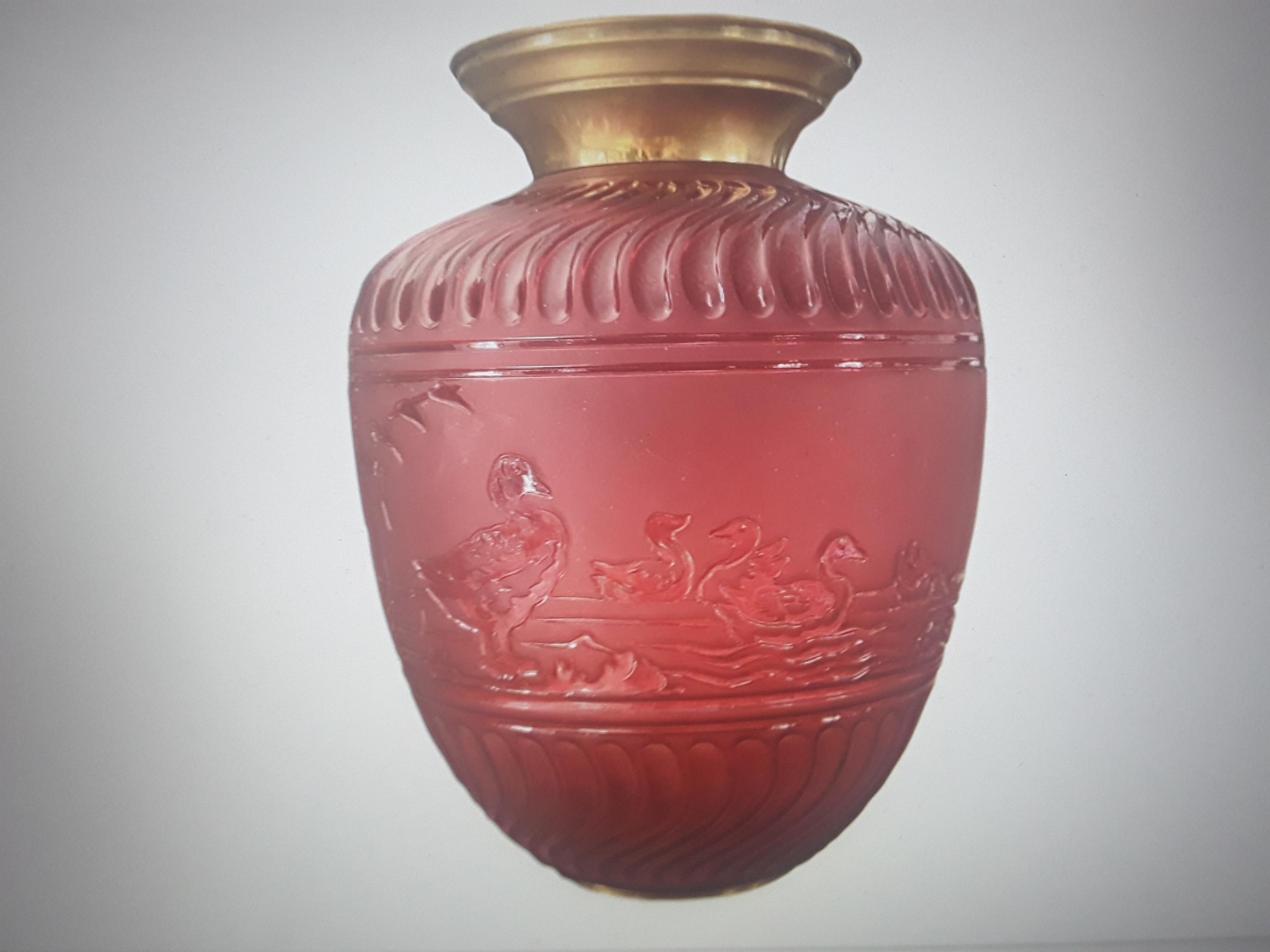 19thc French Napoleon III Red Crystal Hanging Electric Lantern Signed Baccarat For Sale 9