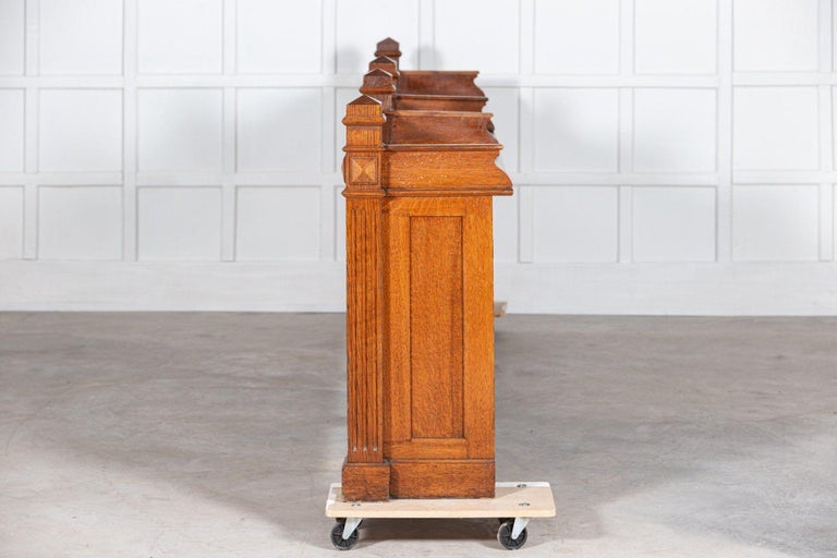 19thC French Oak Bank Counter Desk For Sale at 1stDibs